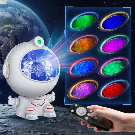 Astronaut Star Projector, Kids Night Light, Nebula Projector Light. Galaxy Bedroom Projector